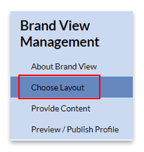 Select Choose Layout from left-hand navigation