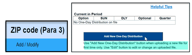 Add or modify ZIP code data