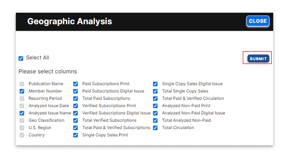 Select your column headers.