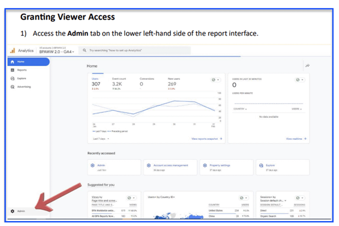 Grant viewer access to your GA4 account