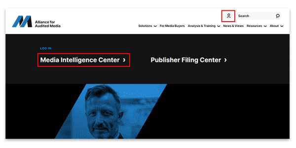 Log in to the Media Intelligence Center