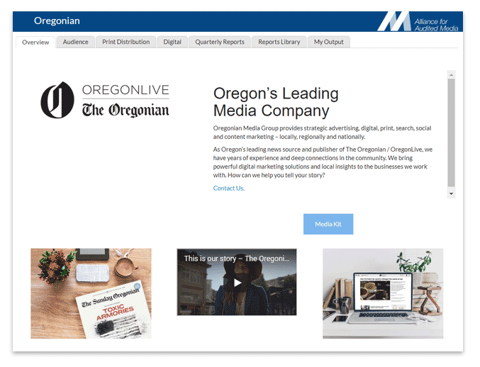 Oregonian Overview tab