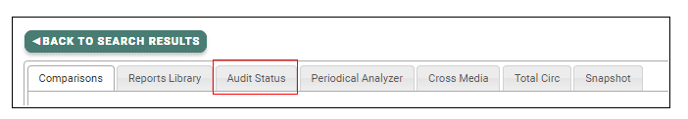 Select the Audit Status tab