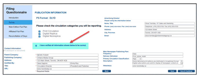 Survey section