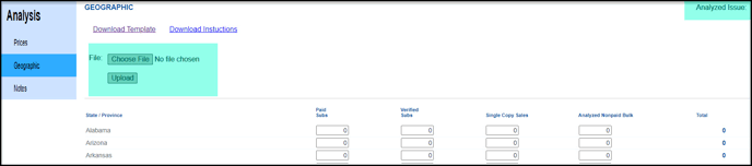 Upload  geographic data file